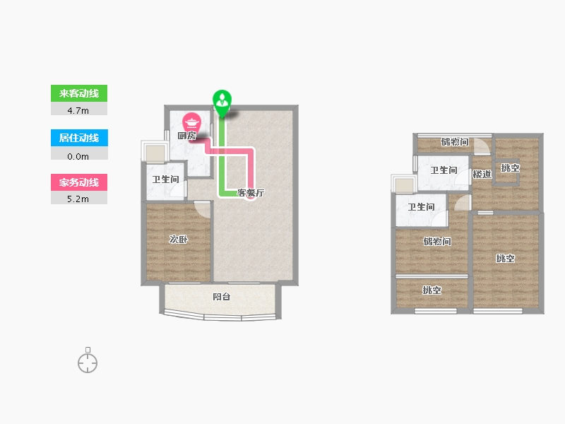 福建省-厦门市-保利壹海里2号楼106m²-117.25-户型库-动静线