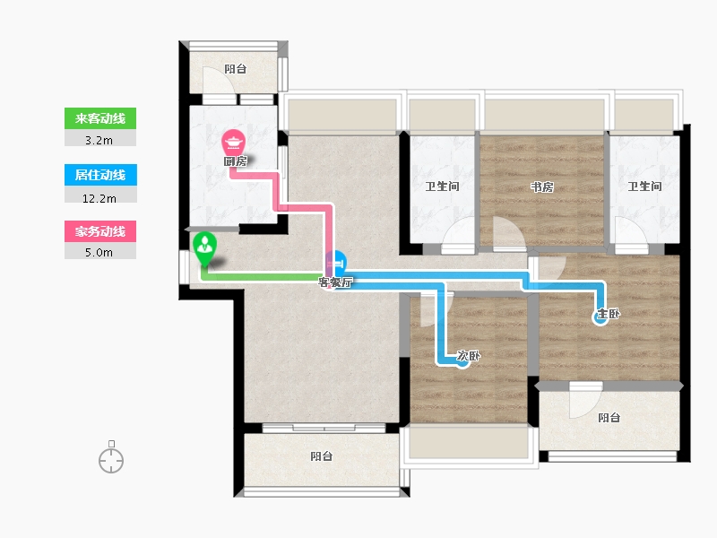 广东省-深圳市-京基御景半山花园-80.51-户型库-动静线