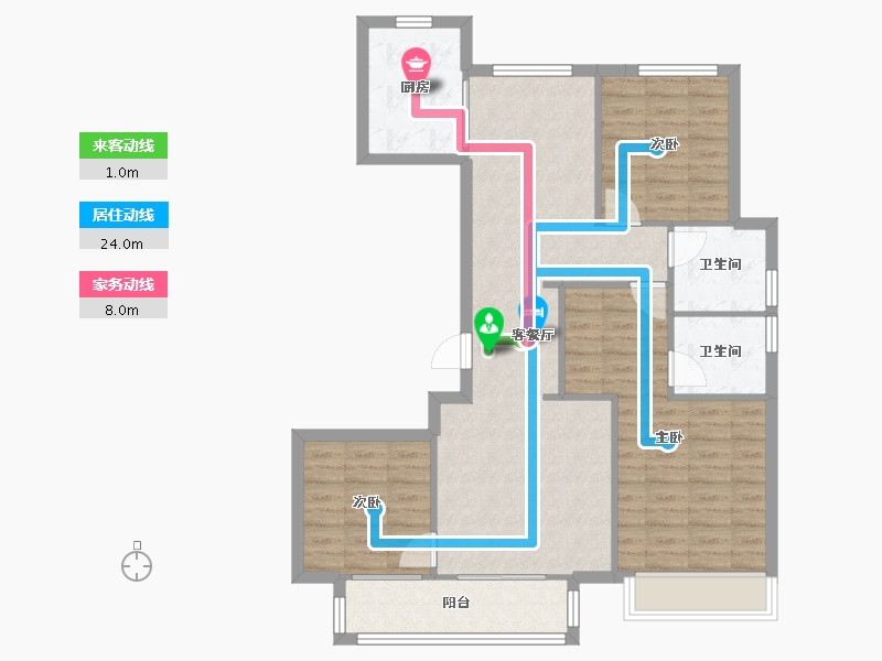 天津-天津市-融创御河宸院融创御河宸院5号楼,融创御河宸院11号楼,融创御河宸院12号楼,13号楼建-90.17-户型库-动静线