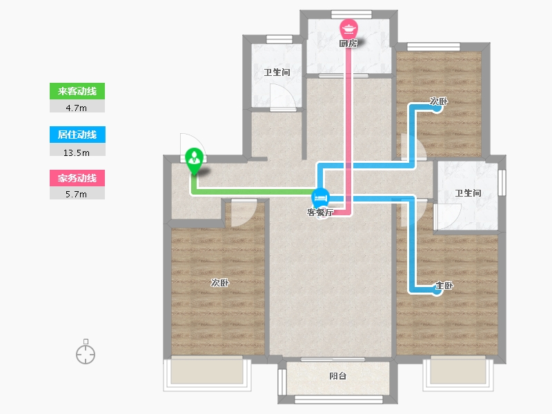 天津-天津市-融创御河宸院7号楼,融创御河宸院8号楼,融创御河宸院3号楼,融创御河宸院4号楼建面11-83.89-户型库-动静线