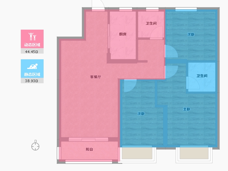 天津-天津市-融创御河宸院融创御河宸院6号楼,融创御河宸院16号楼,融创御河宸院17号楼,建面10-74.38-户型库-动静分区