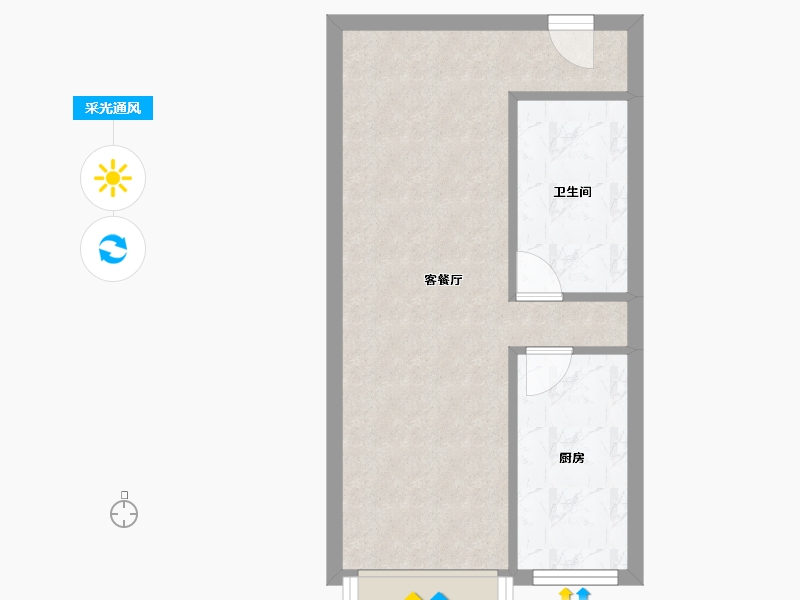 天津-天津市-合生京津新城上京润园10号楼,上京润园15号楼,上京润园20号楼,21号楼建面48m²-38.40-户型库-采光通风