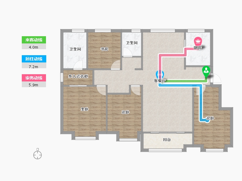 天津-天津市-星河传奇,星河传奇18号楼,星河传奇23号楼,35号楼,建面144m²-117.72-户型库-动静线