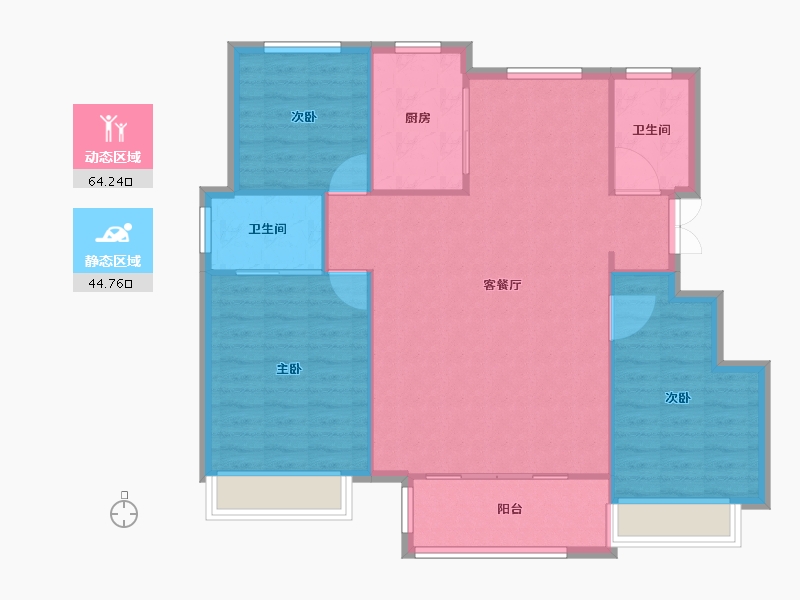 天津-天津市-新城悦隽首府悦隽首府4号楼,悦隽首府7号楼,悦隽首府14号楼,悦隽首府23号楼,悦-100.80-户型库-动静分区