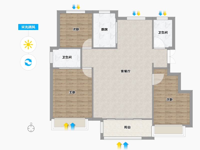 天津-天津市-新城悦隽首府悦隽首府4号楼,悦隽首府7号楼,悦隽首府14号楼,悦隽首府23号楼,悦-100.80-户型库-采光通风