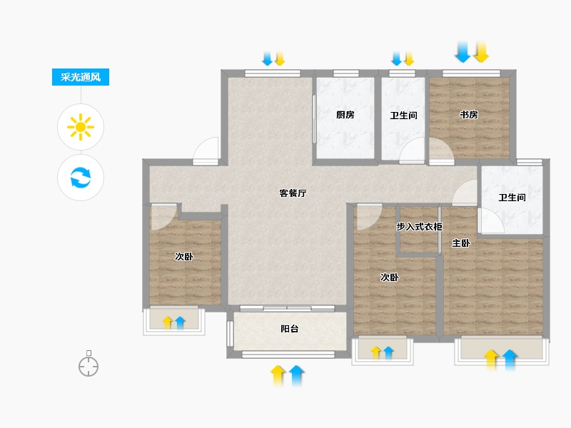 天津-天津市-津侨国际小镇津桥国际小镇1号楼,津桥国际小镇2号楼,津桥国际小镇3号楼,津桥国际小镇6-112.81-户型库-采光通风