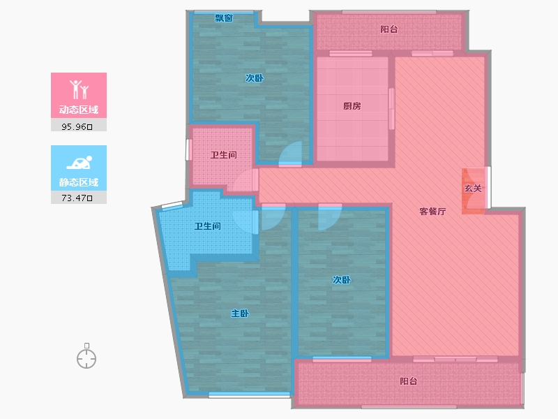 上海-上海市-皇都花园-150.00-户型库-动静分区