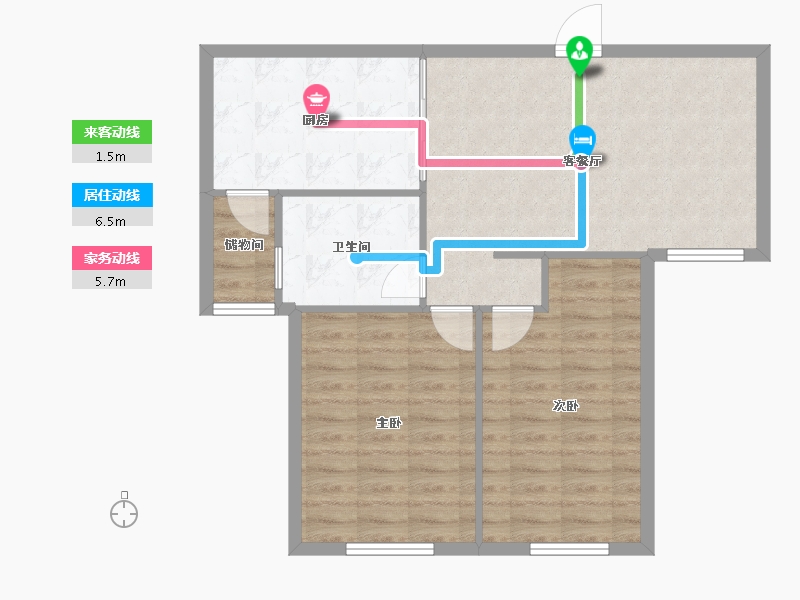 河北省-唐山市-新华一号-72.83-户型库-动静线