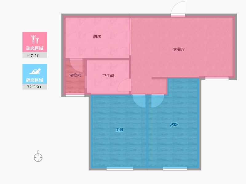 河北省-唐山市-新华一号-72.83-户型库-动静分区