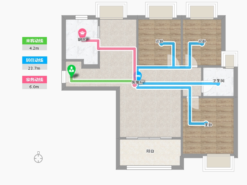 福建省-厦门市-特房樾琴湾　89m²-71.21-户型库-动静线