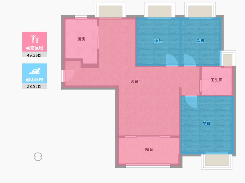 福建省-厦门市-特房樾琴湾　89m²-71.21-户型库-动静分区