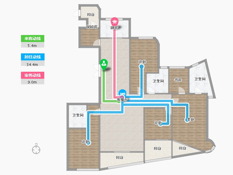 福建省-厦门市-金都海尚国际4号楼251m²-200.79-户型库-动静线