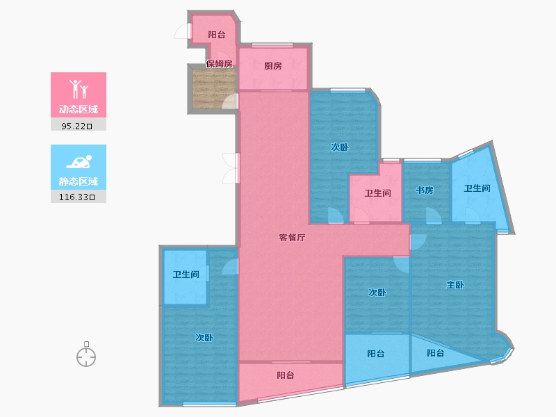 福建省-厦门市-金都海尚国际4号楼251m²-200.79-户型库-动静分区