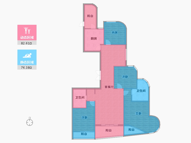 福建省-厦门市-金都海尚国际4号楼187m²-145.57-户型库-动静分区