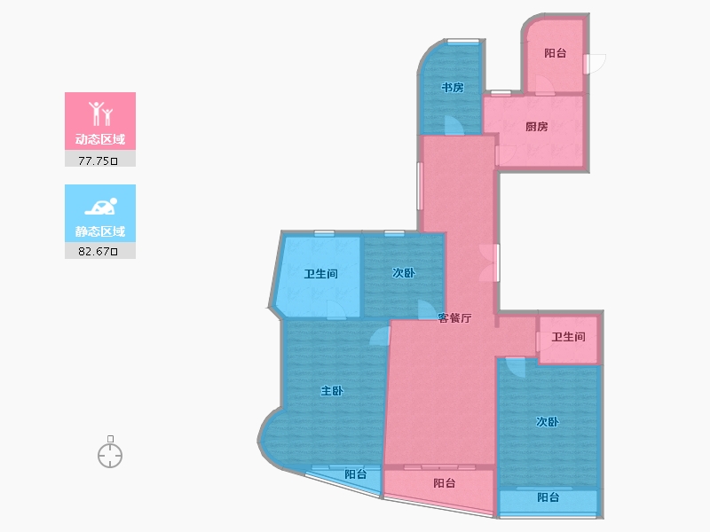 福建省-厦门市-金都海尚国际4号楼200m²-147.15-户型库-动静分区