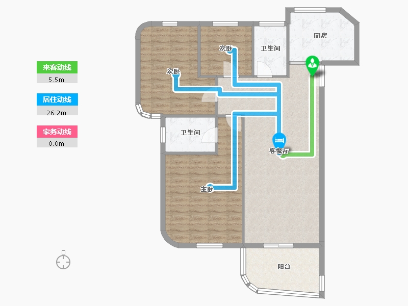 福建省-厦门市-金都海尚国际6号楼139m²-103.18-户型库-动静线