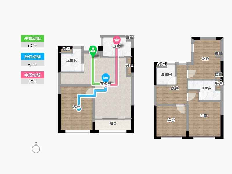 福建省-厦门市-融创大同府116m²-92.80-户型库-动静线