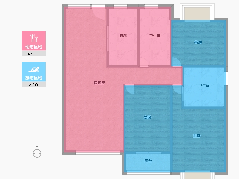 福建省-厦门市-融信厦门世纪　94m²-75.21-户型库-动静分区