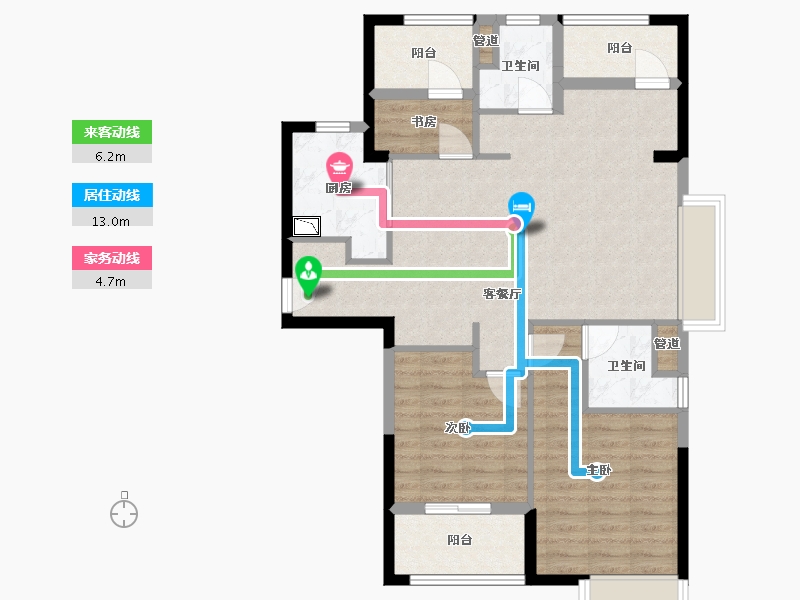 福建省-厦门市-厦门紫云府109m²-87.20-户型库-动静线