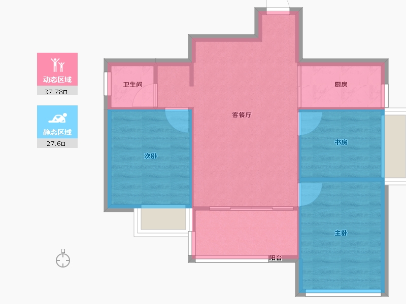 福建省-厦门市-禹洲世茂东岸朗廷1,2,3,8,10,11,1274m²-59.20-户型库-动静分区