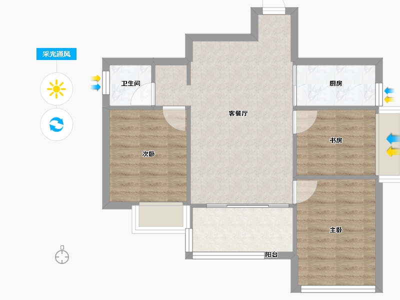 福建省-厦门市-禹洲世茂东岸朗廷1,2,3,8,10,11,1274m²-59.20-户型库-采光通风