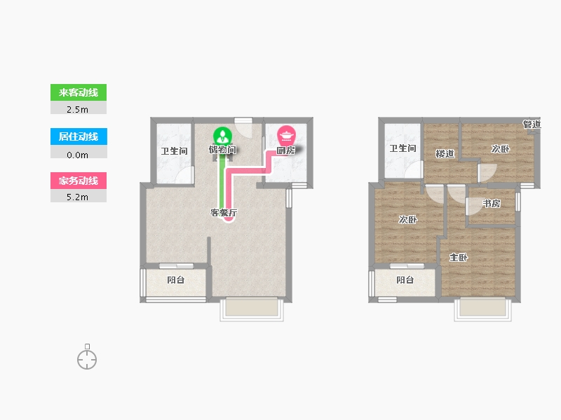 福建省-厦门市-禹洲香溪里4　地块4号楼124m²-99.35-户型库-动静线