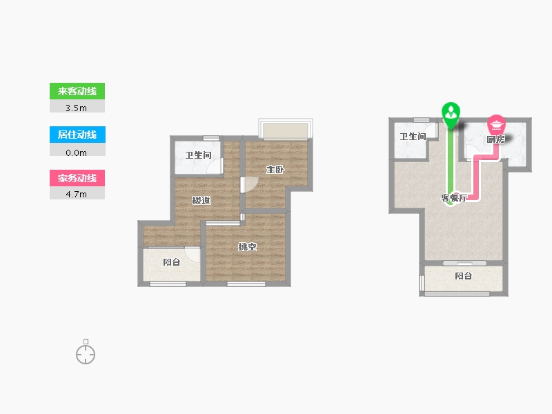 福建省-厦门市-招商雍和府　89m²-83.55-户型库-动静线