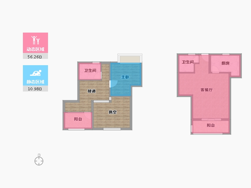 福建省-厦门市-招商雍和府　89m²-83.55-户型库-动静分区