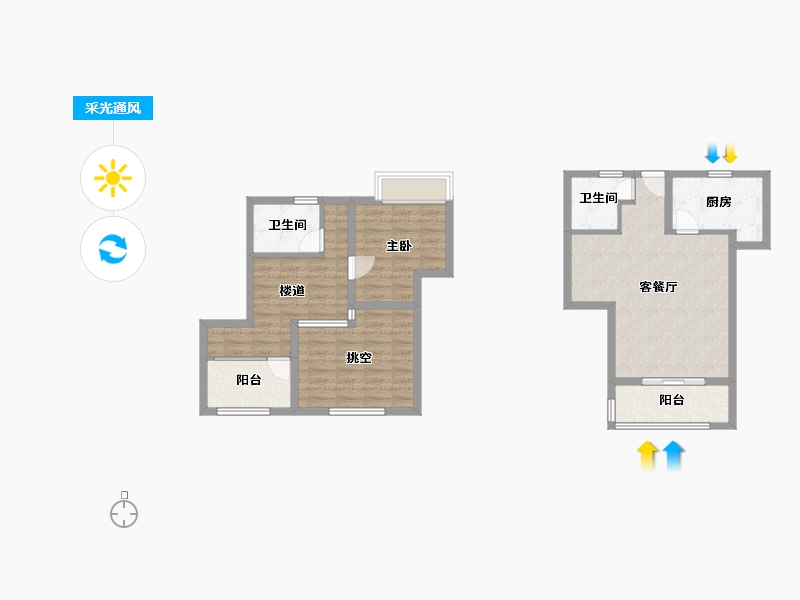 福建省-厦门市-招商雍和府　89m²-83.55-户型库-采光通风