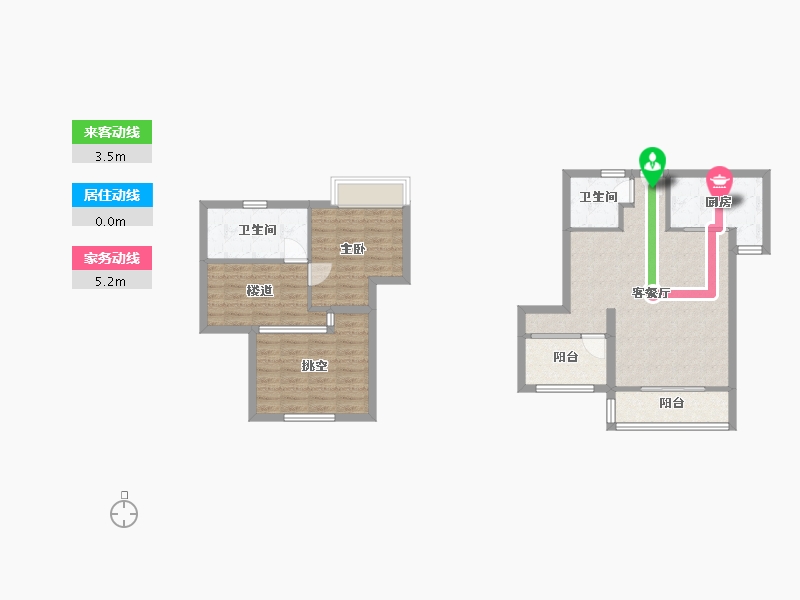 福建省-厦门市-招商雍和府　88m²-81.73-户型库-动静线