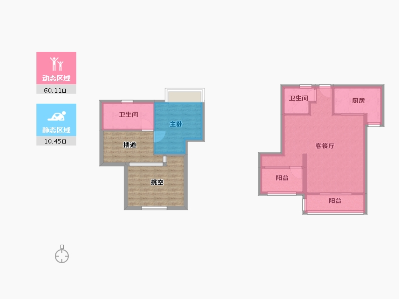 福建省-厦门市-招商雍和府　88m²-81.73-户型库-动静分区