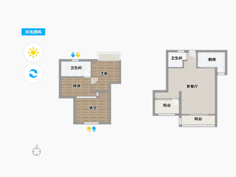 福建省-厦门市-招商雍和府　88m²-81.73-户型库-采光通风