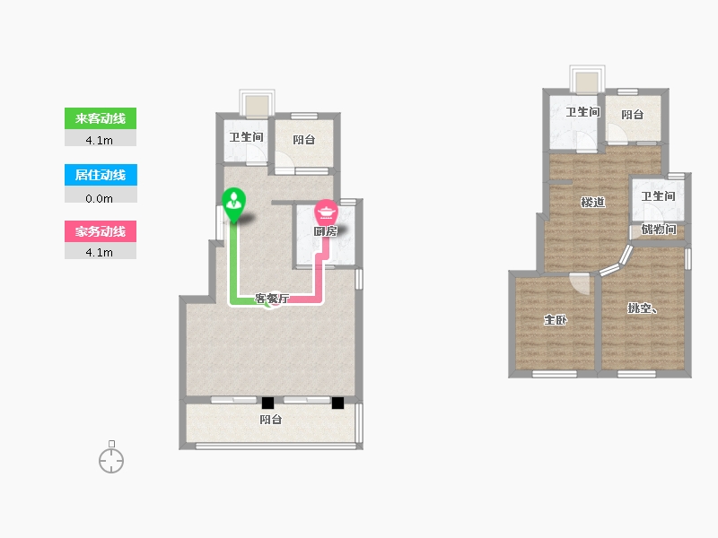 福建省-厦门市-招商雍和府6号楼119m²-107.95-户型库-动静线