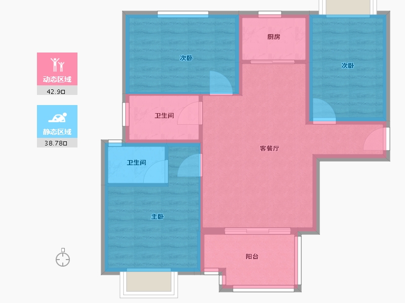 福建省-厦门市-中铁诺德逸都91m²-72.80-户型库-动静分区