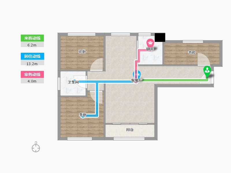 天津-天津市-宝德时代蓝湾8号楼,9号楼建面115m²-92.01-户型库-动静线