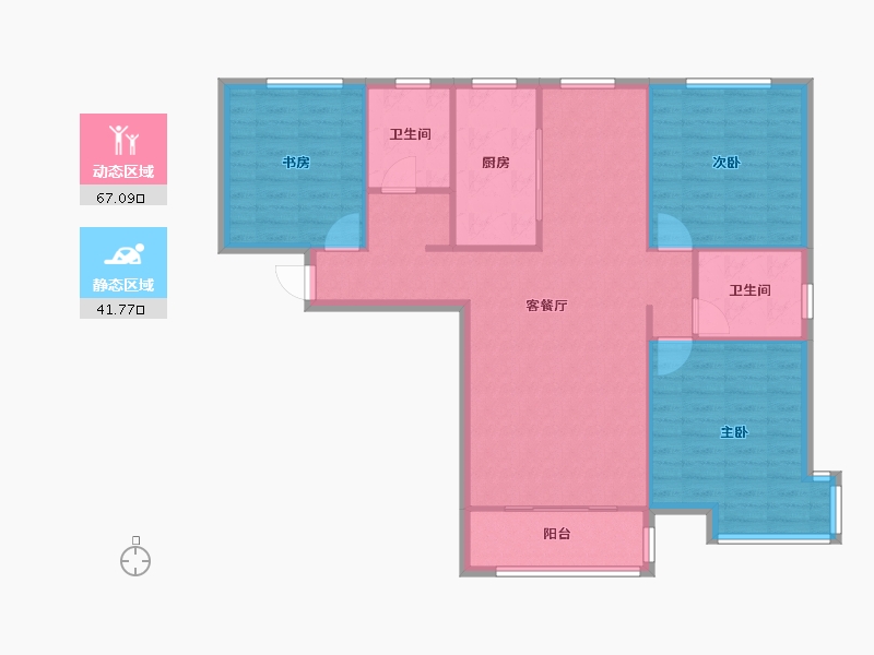 天津-天津市-瞰海轩1号楼,12号楼,16号楼,18号楼,21号楼建面138m²-99.51-户型库-动静分区