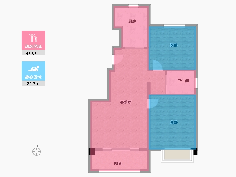 天津-天津市-铂誉府碧桂园铂誉府30号楼,碧桂园铂誉府31号楼,碧桂园铂誉府32号楼,碧桂园铂誉府33-65.60-户型库-动静分区