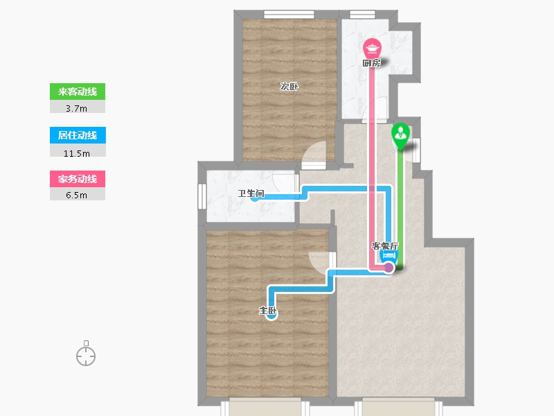 天津-天津市-宝坻万科城市之光1号楼,2号楼,3号楼,32号楼建面85m²-68.00-户型库-动静线