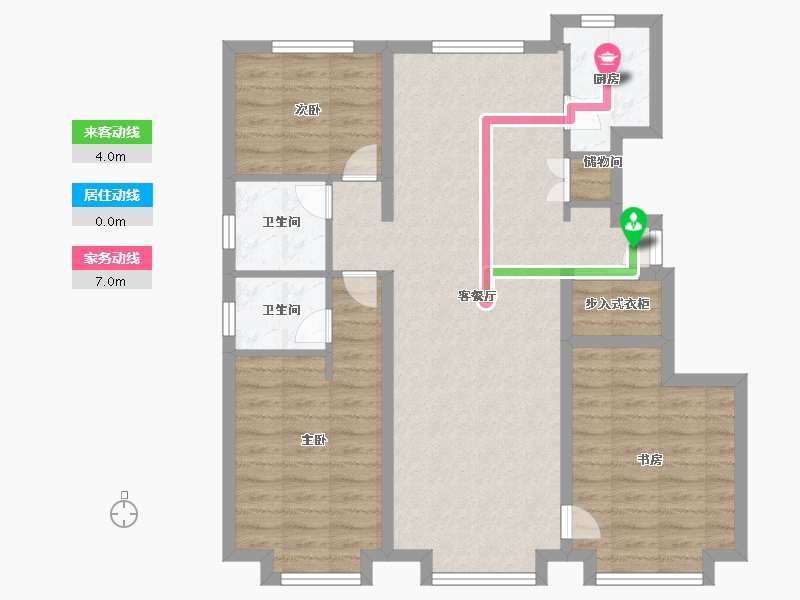 天津-天津市-宝坻万科城市之光14号楼,15号楼,建面115m²-92.00-户型库-动静线