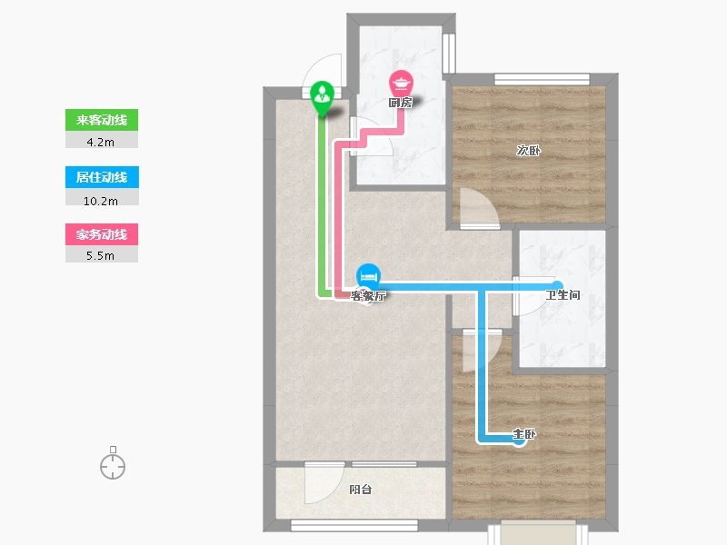 天津-天津市-熙科柏悦山3号楼,8号楼,18号楼,19号楼,20号楼,21号楼建面85m-56.00-户型库-动静线