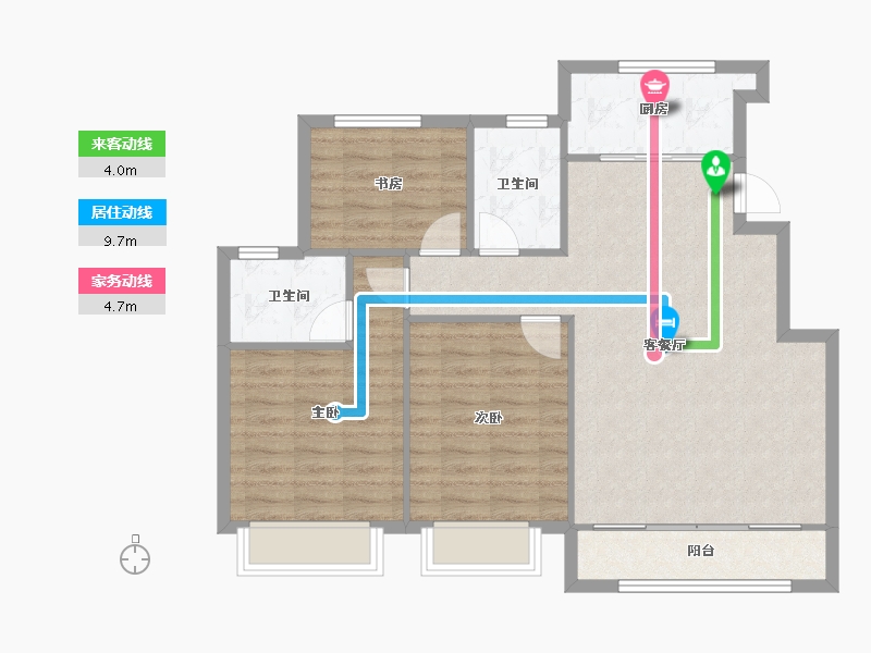 天津-天津市-新城港东府港东名轩1号楼,港东名轩2号楼,港东名轩23号楼,港东名轩24号楼,港东名-88.48-户型库-动静线