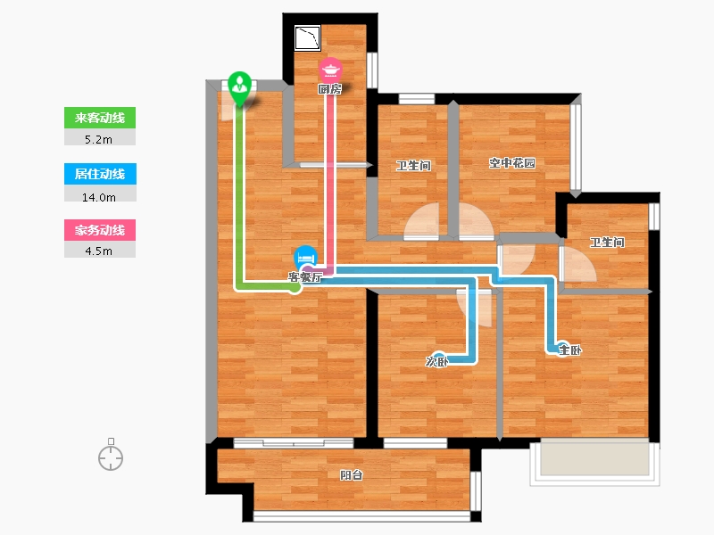 广东省-江门市-保利西海岸-75.20-户型库-动静线