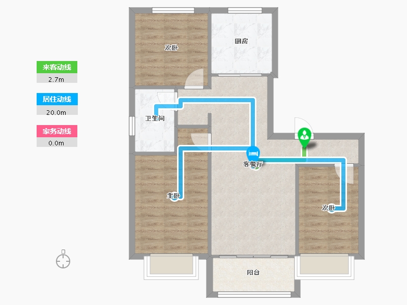 天津-天津市-碧桂园领港府10号楼建面115m²-75.82-户型库-动静线