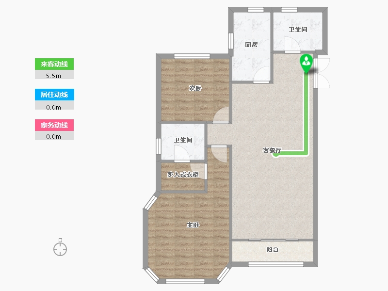 天津-天津市-海宁湾杨寨里1号楼,杨寨里2号楼,杨寨里3号楼建面127m²-89.35-户型库-动静线