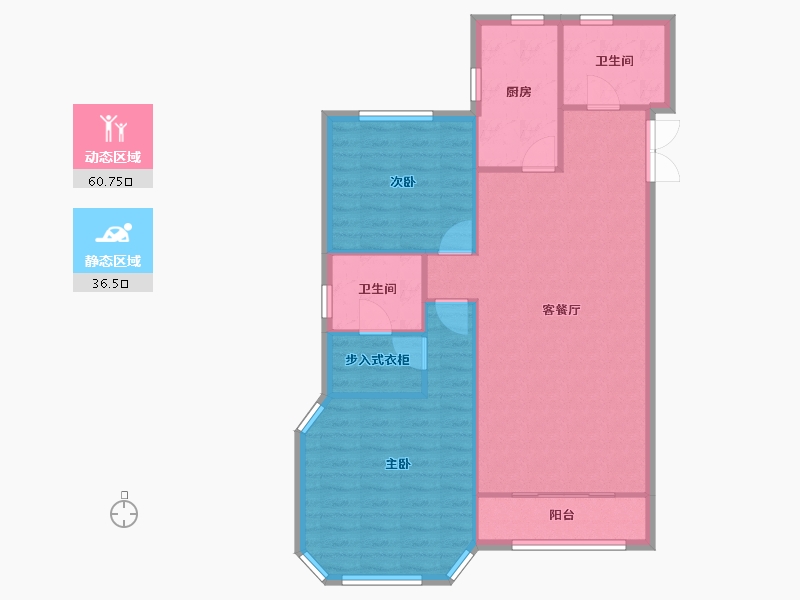 天津-天津市-海宁湾杨寨里1号楼,杨寨里2号楼,杨寨里3号楼建面127m²-89.35-户型库-动静分区