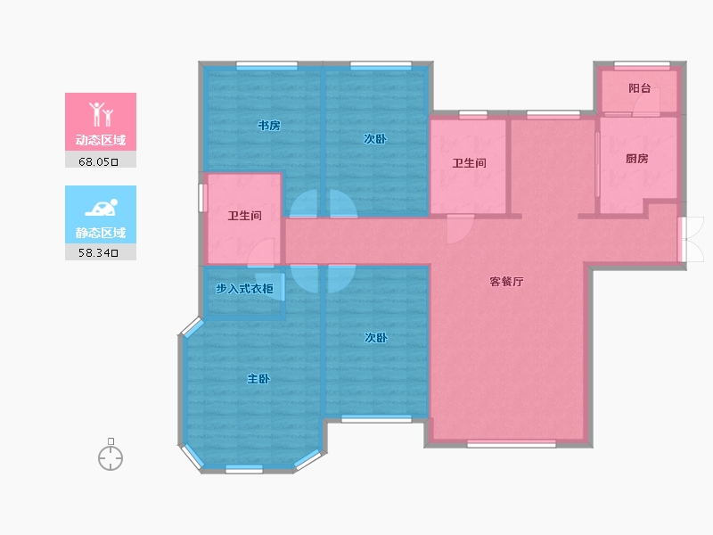 天津-天津市-海宁湾4号楼,建面167m²-115.65-户型库-动静分区