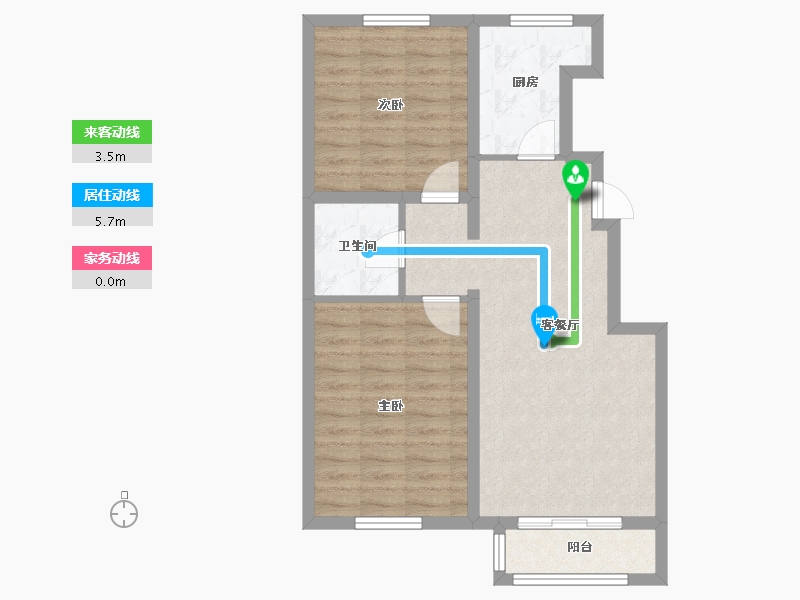 天津-天津市-天房美岸英郡24号楼,27号楼,21号楼,22号楼,25号楼建面92m²-66.82-户型库-动静线