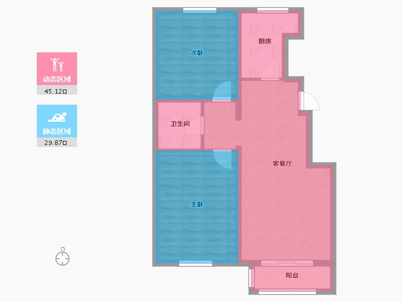 天津-天津市-天房美岸英郡24号楼,27号楼,21号楼,22号楼,25号楼建面92m²-66.82-户型库-动静分区