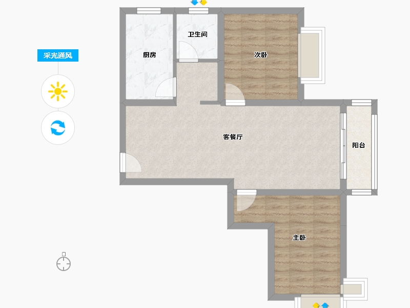 天津-天津市-中交上东湾上东花苑8号楼,上东花苑9号楼建面95m²-66.87-户型库-采光通风