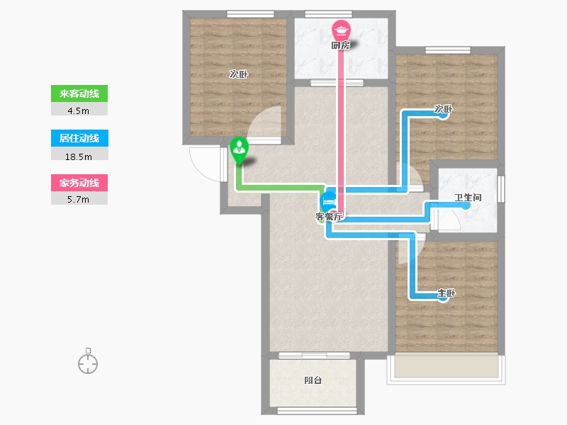 天津-天津市-沽北壹號9号楼115m²-91.99-户型库-动静线